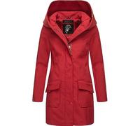 MARIKOO Mayleen - Giacca da donna in softshell, impermeabile, traspirante, con cappuccio, taglie XS-3XL, rosso scuro, XL