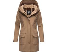 Marikoo Mayleen - Giacca lunga da donna in Softshell, cappotto, parka, impermeabile, per uso all’esterno, con cappuccio, taglie XS-3XL, talpa, L