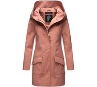 Marikoo Mayleen - Giacca lunga da donna in Softshell, cappotto, parka, impermeabile, per uso all’esterno, con cappuccio, taglie XS-3XL, terracotta, M