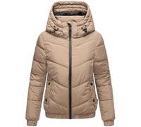 MARIKOO Nayanaa XVI - Giacca invernale da donna calda, trapuntata, in materiale riciclato, con cappuccio, taglie XS-XXL, tortora grigio, M
