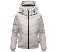 MARIKOO Nayanaa XVI - Giacca invernale da donna calda, trapuntata, in materiale riciclato, con cappuccio, taglie XS-XXL, grigio, M