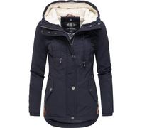 MARIKOO Giacca invernale da donna con cappuccio morbido Bikoo XS-3XL, Blu, M
