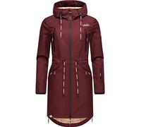 Marikoo Racquellee Giacca da donna in softshell, parka da mezza stagione, giacca impermeabile con cappuccio Vino S