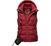 MARIKOO Taisaa - Gilet trapuntato leggero da donna, con cappuccio, taglie XS-3XL, rosso sangue, M