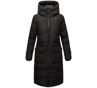 MARIKOO Tomomii XVI - Cappotto invernale da donna, con cappuccio e spacchi da passeggio, taglie XS-XXL, Nero , L