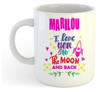Marilou - I Love You To The Moon And Back Tazza - Divertente Detto Valentine