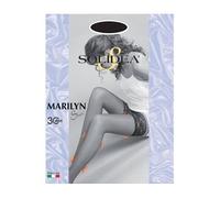 Marilyn 30 sheer calza autoreggente blu scuro 3