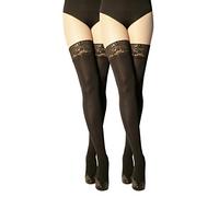 Marilyn Calze autoreggenti opache con pizzo da 9 cm, 100 denari, XL