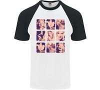 Marilyn Collage Celebrity Fashion Uomo T-Shirt Baseball S/S