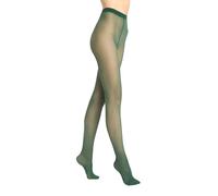 MARILYN Collant 40 DEN con motivo a rete tridimensionale, rinforzo in punta invisibile e comoda fascia elastica in vita, collant da donna (nero/cioccolato/verde), verde, 36-38