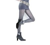 MARILYN Collant classici senza tempo in rete e cotone, 120 denari, Nero (Nero), 40-42