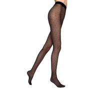 MARILYN Collant da donna con piccoli pois 20 DEN Flores l 716 alla moda Micronet collant trasparenti semi-opachi, rinforzo della punta invisibile, cuciture piatte e piccolo tassello, schwarz, 46