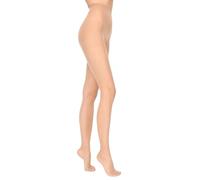 MARILYN Collant da donna Lux Line Air 7 den, sottile, trasparente opaco, collant estivi con cucitura piatta, piccolo tassello in cotone, parte e dita dei piedi rinforzati (visone/beige/caffe), Visone