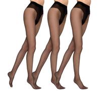 MARILYN Collant da donna Riviera 7 denari, estremamente sottile, estivo, semi-opaco, collant trasparenti con effetto trucco, rinforzo delle dita invisibile, cuciture piatte, piccolo tassello, comodo