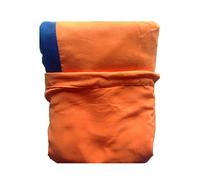 Marilyn Coprilettino Telo Mare Lettino Sdraio con Tasche e Borsetta in Microfibra (Arancio Tasche Blu)