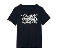 Marilyn Manson Logo Maglietta, Donna Plus-Size, Nero, 3X