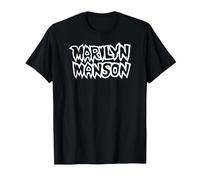Marilyn Manson Logo Maglietta, Uomo, Nero, L