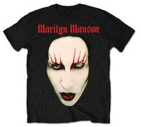 Marilyn Manson 'Red Lips' (Nero) T-Shirt - NUOVO E UFFICIALE