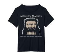 Marilyn Manson Tripple Jesus Maglietta, Donna Plus-Size, Nero, 5X