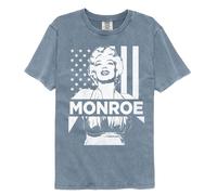 Marilyn Monroe - Bandiera - American Classici - Blu Jean Adulto Manica Corta