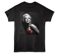 Marilyn Monroe - Bianco e Nero Icona Foto - American Classici - Adulto Nero Sh