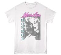 Marilyn Monroe Faces American Classics T-Shirt Bianco Manica Corta Collo Rotondo
