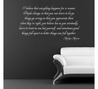 MARILYN MONROE I BELIEVE Grande Adesivo Da Parete In Vinile Citazione Murale