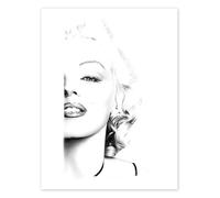Marilyn Monroe III Poster di Dirk Richter 50 x 70 cm Nero e Bianco Quadri Decorazione per pareti