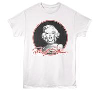 Marilyn Monroe - IN Cerchio - American Classici - Bianco Adulto Manica Corta