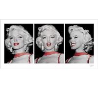 Marilyn Monroe - Stampa Artistica Red Dress Triptych, 50 x 100 cm