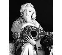 Marilyn Monroe Stampa su Tela di liuto, Cotone, Multicolore, 40 x 50 cm