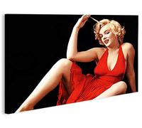 Marilyn Monroe V12 1p Quadro su tela - pronto da appendere - montata su pannello in legno - Fotografia formato XXL - Stampa su tela - Quadro x poltrone salotto cucina bagno mobili ufficio casa