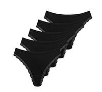 MARILYN Poupée Infinity Mutande Pizzo Donna Bikini String - Nero - L - Confezione da 5