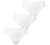 MARILYN Poupée Infinity Mutandina in Cotone con Cintura in Pizzo - Bianco - L - Confezione da 5