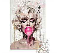 MarilynMonroe Puzzle PopArtBubblegum 1000 Pezzi Carta Riciclata Per Donne, Regali Per Uomini Puzzle Per Adulti Gioco Educativo E Stimolante 52x38cm/1000pcs