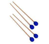 Marimba Mallets 4pezzi Testa Blu e Manico in Legno | Xylophone e Glockenspiel, Pratica e Lezioni di Gruppo, Design Bilanciato per Musicisti Intermedi