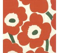 Marimekko il tuo tovagliolo pranzo Unikko Arancione Verde 33 x 33 cm