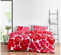 MARIMEKKO - King Duvet Cover Set, Cotton Percale Bedding with Matching Shams, All Season Home Decor (Jurmo Black/White, King) (OBS)