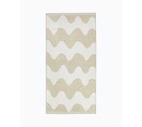 Marimekko Lokki - Asciugamano da bagno in spugna di cotone (beige) - Asciugamani da bagno con motivo a onde - 150 x 71 cm