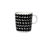 Marimekko - Oiva/Räsymatto - Tazza - Bianco/Nero - Ø 9,5 x 10 cm - 4 DL