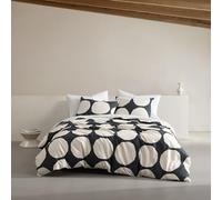 MARIMEKKO - Set copripiumino per letto king size, in cotone biologico con federe abbinate, decorazione per la casa audace e moderna, certificato GOTS (Kivet Grey, king size)