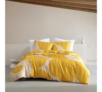 MARIMEKKO - Set copripiumino queen size, biancheria da letto biologica super morbida, arredamento casa casual (Vesi Unikko giallo, Queen)