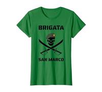 Marina Brigata San Marco Marina Militare Maglietta, Donna, Verde Mela, L