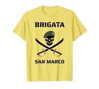 Marina Brigata San Marco Marina Militare Maglietta, Uomo, Limone, S