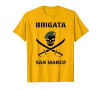 Marina Brigata San Marco Marina Militare Maglietta, Uomo, Oro Brillante, M