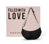 Marina Galanti, Set Borsa Marsupio a Mezzaluna Donna e Portaoggetti Abbinato, Borsa a Spalla con Tracolla Regolabile, Ideale come Regalo Donna, in Cofanetto Regalo