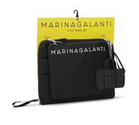 MARINA GALANTI, Set Custodia Imbottita per Laptop Fino a 13'', Pochette Piatta Porta Tablet ed Etichetta Abbinate, Ideale come Regalo per Professionisti, Studenti e Viaggiatori, Colore Nero