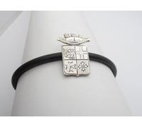 Marina Militare Italiana : Braccialetto in Argento 925 e Caucciù - Bracciale
