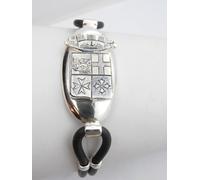 Marina Militare Italiana : Braccialetto in Argento 925 e Caucciù - Bracciale