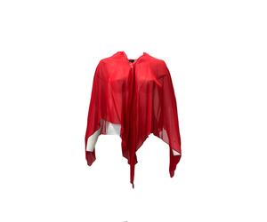 Marina Rinaldi da Donna Rosso Sardegna Aperto Davanti Jacket Taglia Unica Nwt